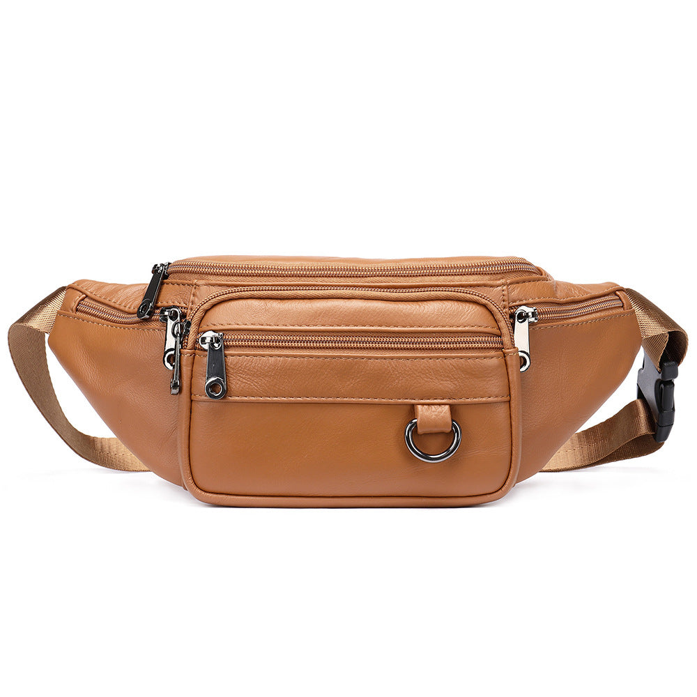 Multifunctional Men's Shoulder Crossbody Waist Bag | Versatile Leather Fanny Pack