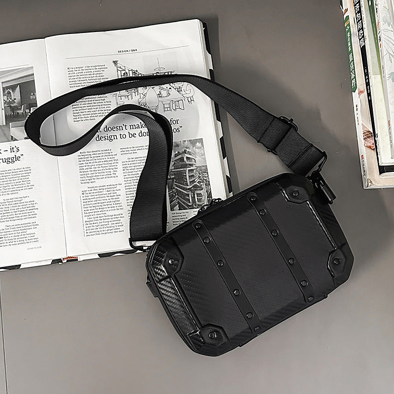 Men's Hard Shell Trendy Crossbody Bag | Modern Fashion Sling Pack