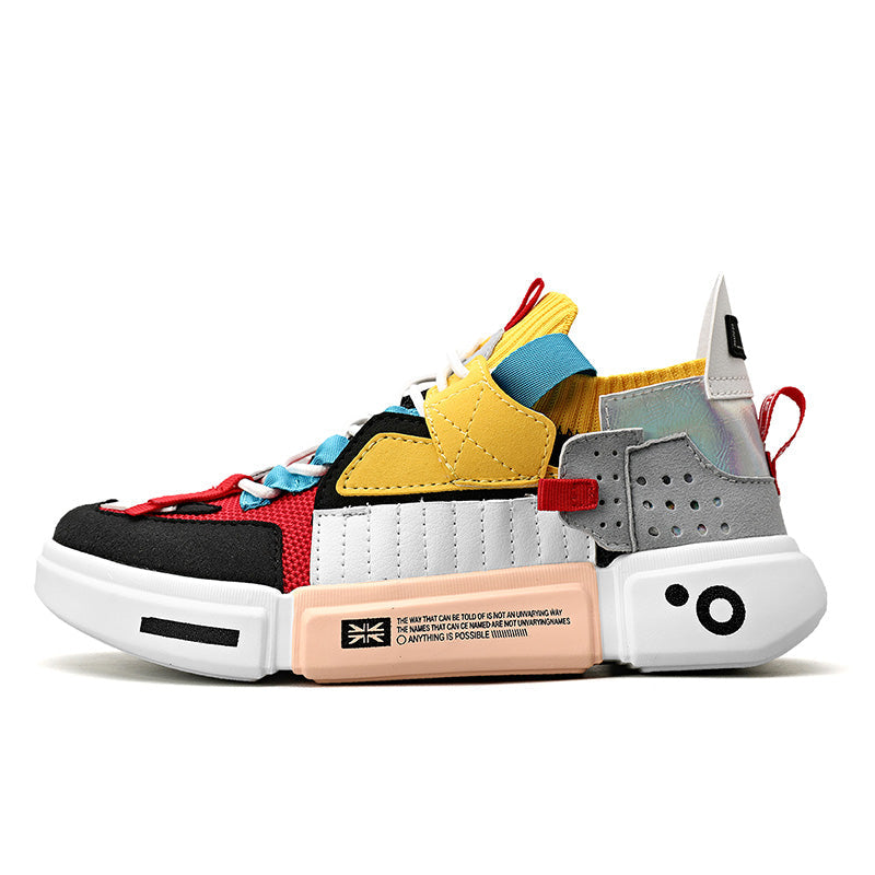 Patchwork Sneakers-Blackorvani