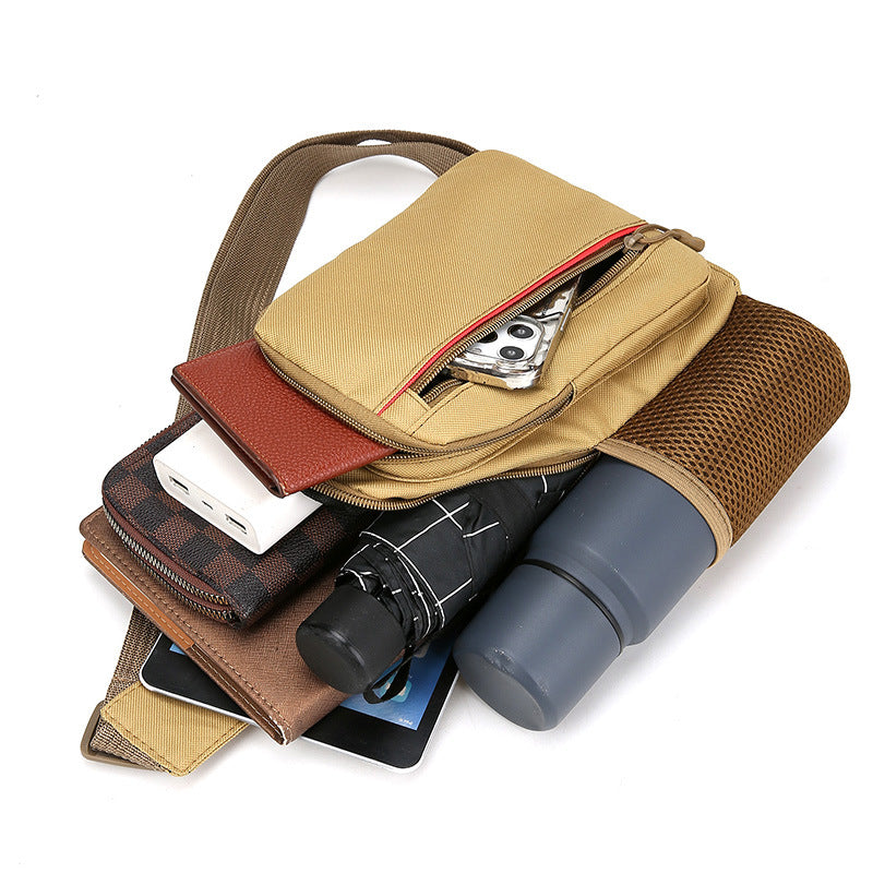 Men's Large-Capacity Shoulder Crossbody Bag | Casual Sling Pack-Black orvani