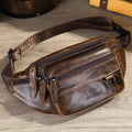Multifunctional Men's Shoulder Crossbody Waist Bag | Versatile Leather Fanny Pack