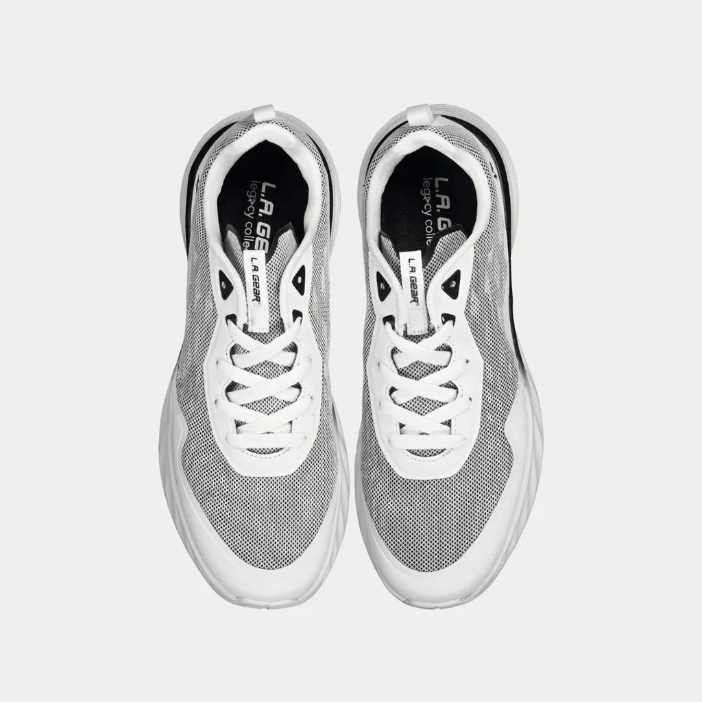 LA Gear Men's Highland Lowtop Sneakers | White x Black Footwear