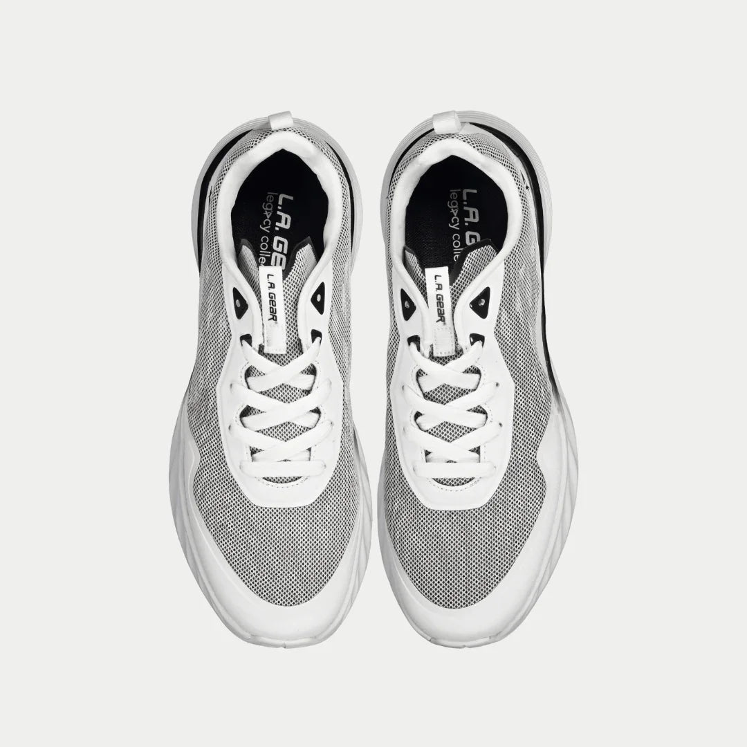 LA Gear Men's Highland Lowtop Sneakers | White x Black Footwear