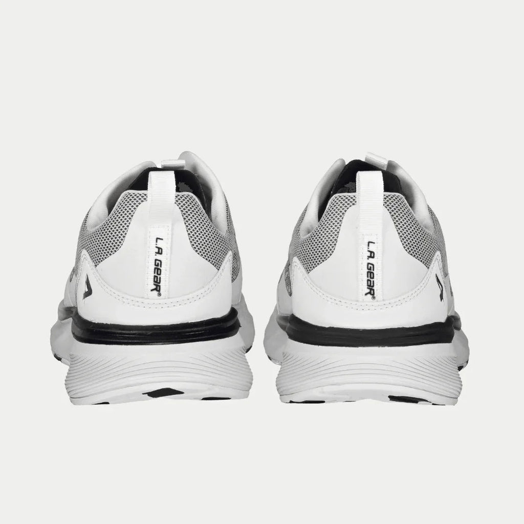 LA Gear Men's Highland Lowtop Sneakers | White x Black Footwear