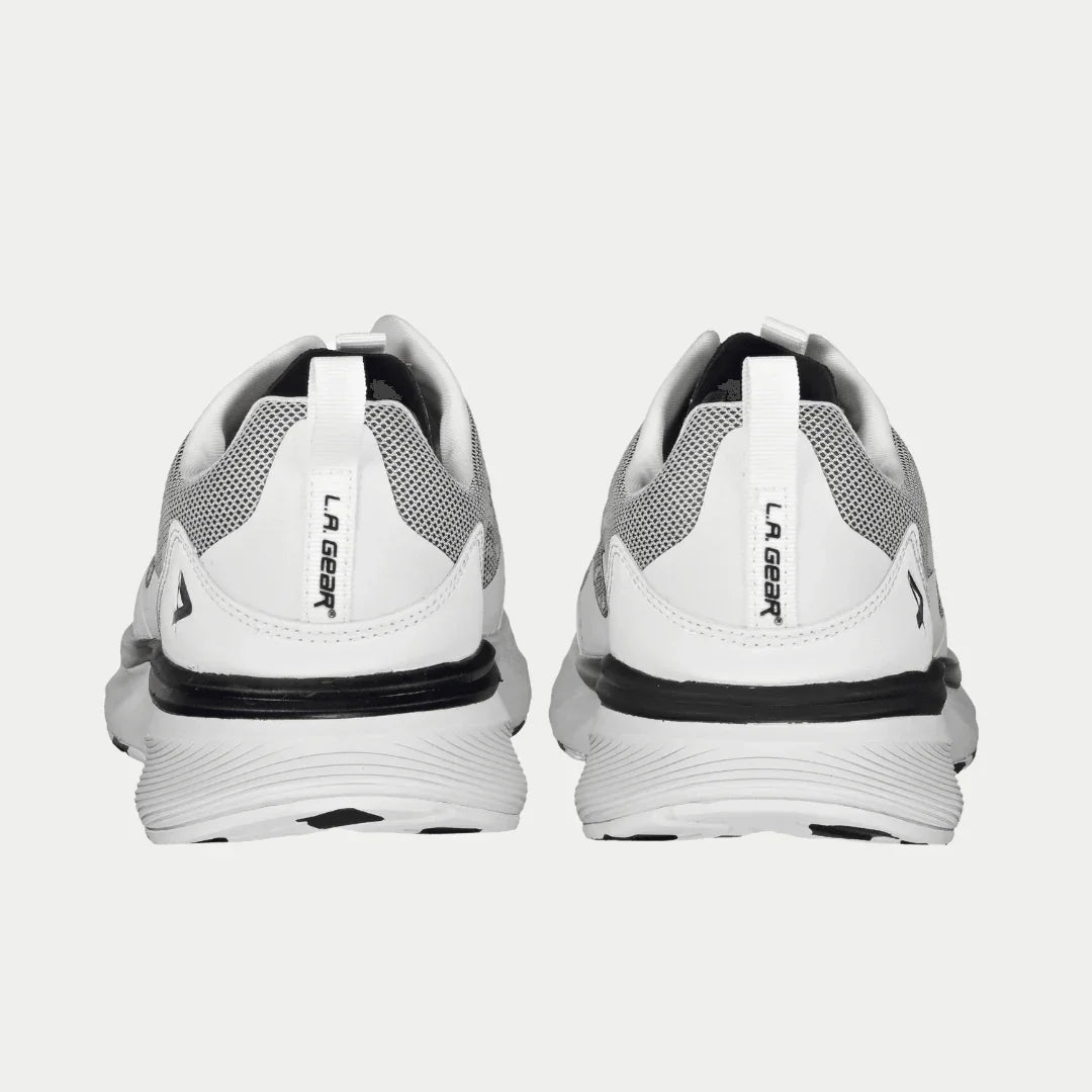 LA Gear Men's Highland Lowtop Sneakers | White x Black Footwear