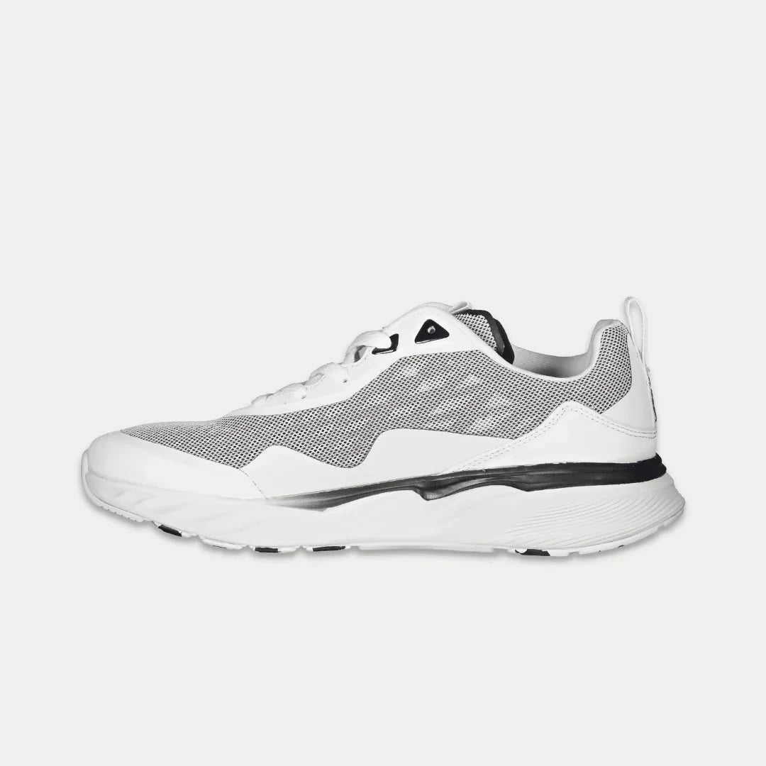 LA Gear Men's Highland Lowtop Sneakers | White x Black Footwear