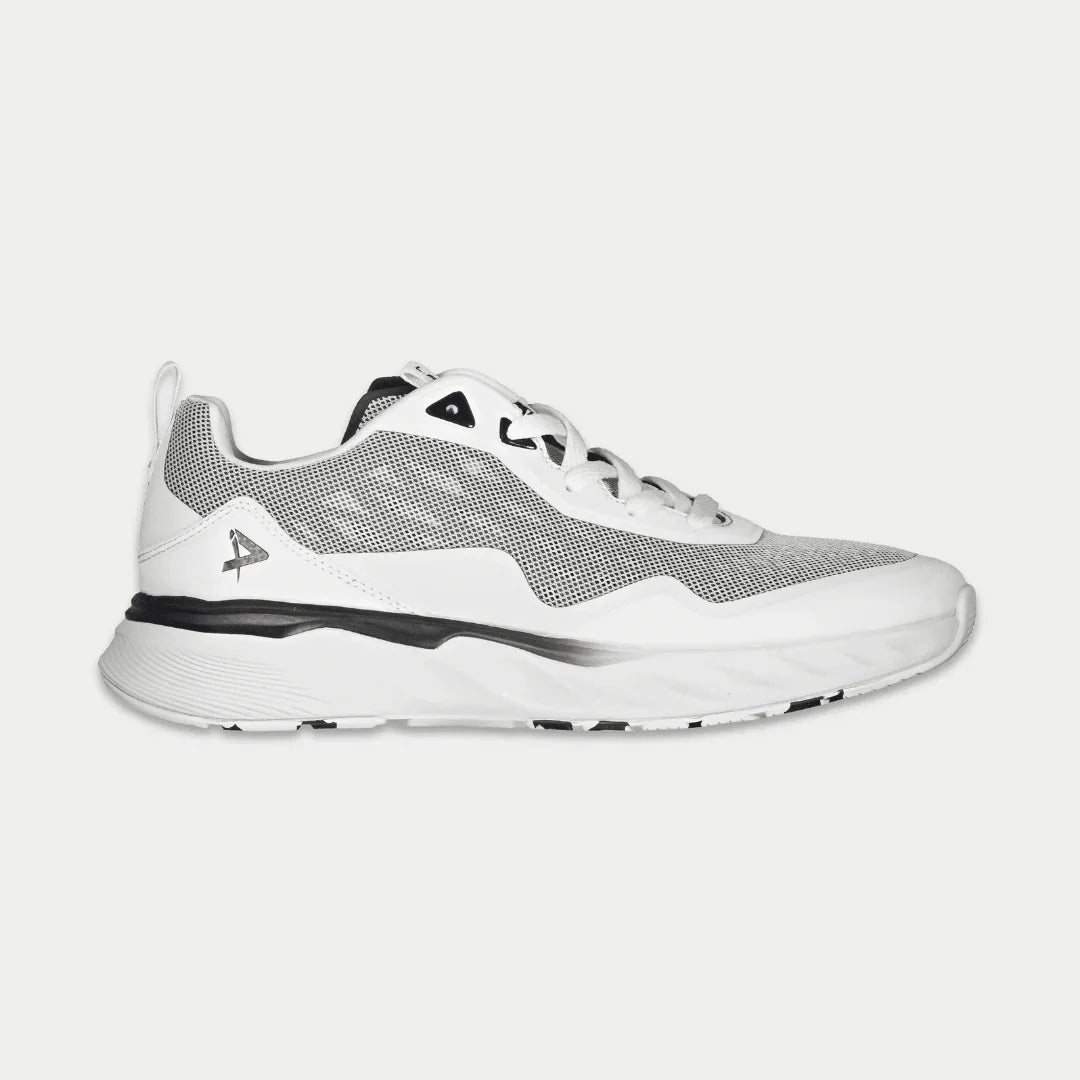LA Gear Men's Highland Lowtop Sneakers | White x Black Footwear