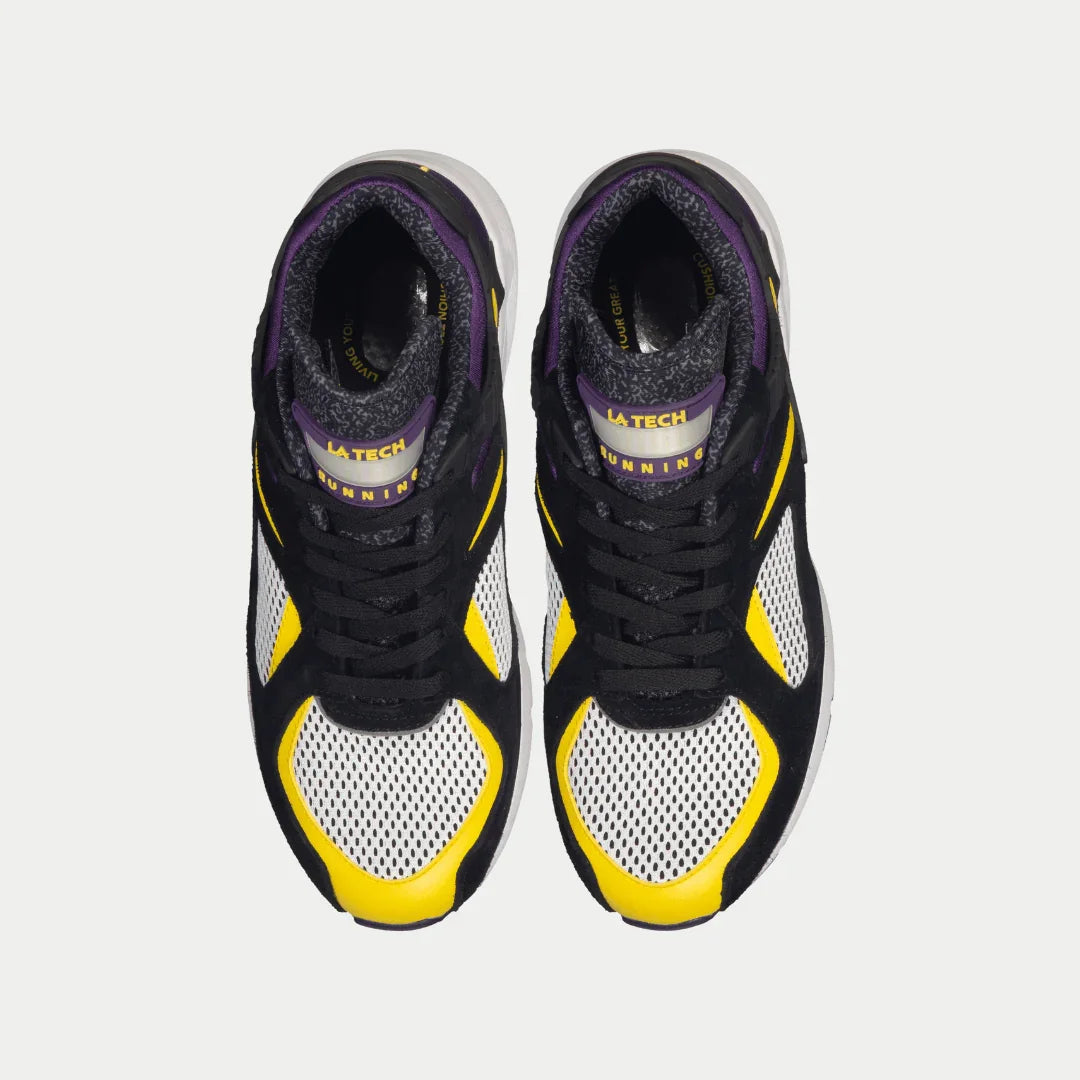 LA Gear Men's Catapult Light-Up Lowtop Sneakers | Black x Purple x Yellow Footwear