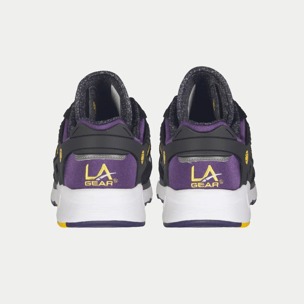 LA Gear Men's Catapult Light-Up Lowtop Sneakers | Black x Purple x Yellow Footwear