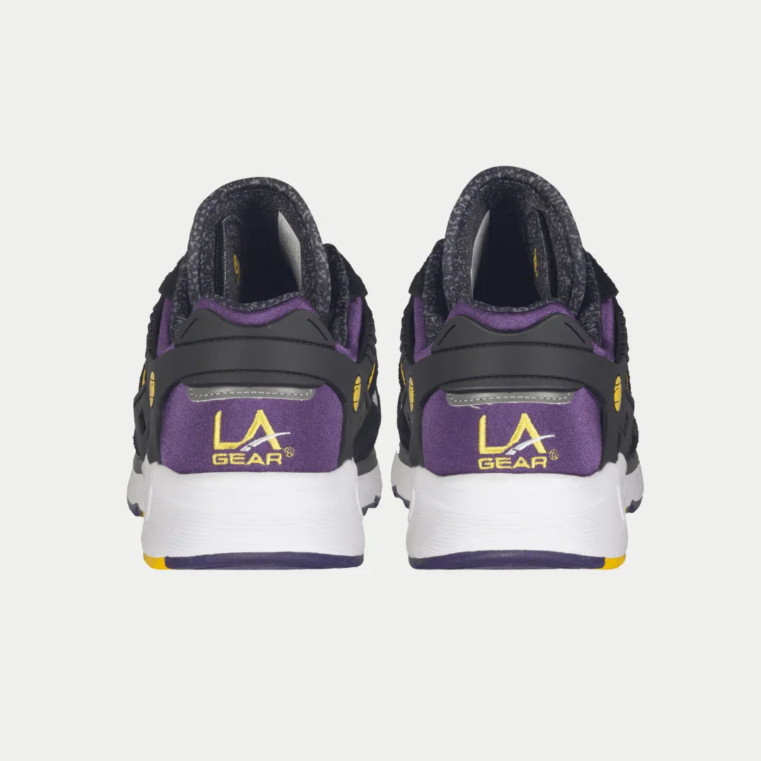 LA Gear Men's Catapult Light-Up Lowtop Sneakers | Black x Purple x Yellow Footwear