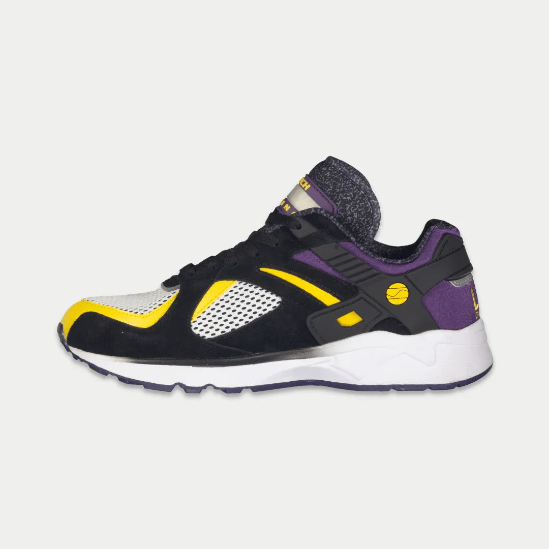 LA Gear Men's Catapult Light-Up Lowtop Sneakers | Black x Purple x Yellow Footwear