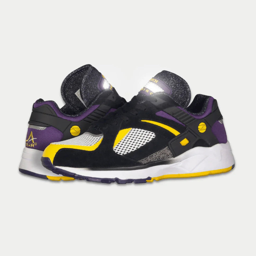 LA Gear Men's Catapult Light-Up Lowtop Sneakers | Black x Purple x Yellow Footwear