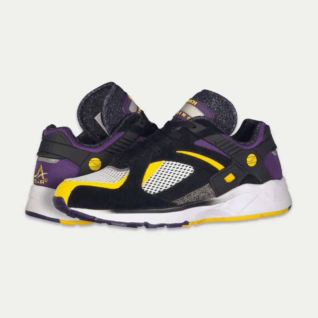 LA Gear Men's Catapult Light-Up Lowtop Sneakers | Black x Purple x Yellow Footwear