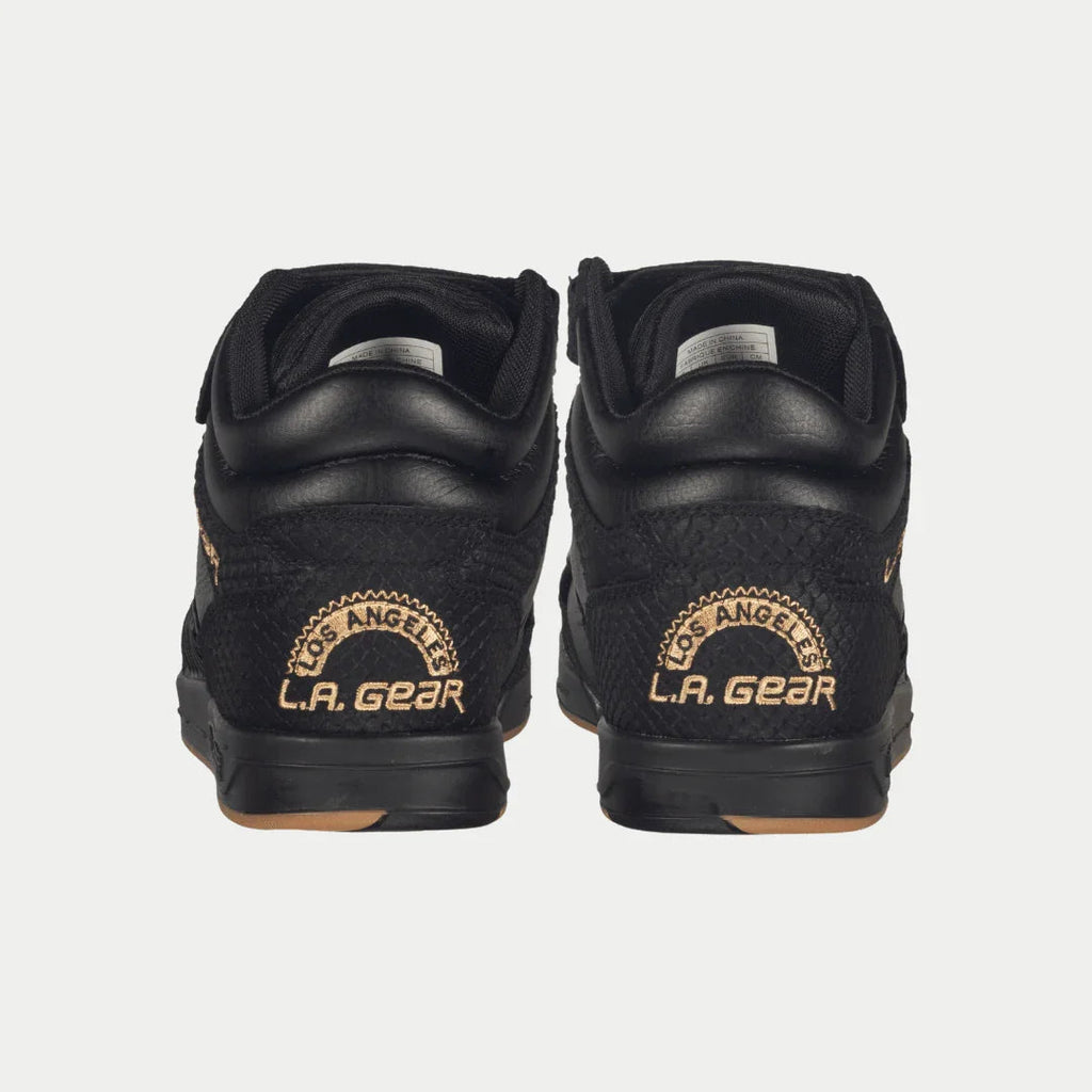 LA Gear Men's Flame Retro Hightop Sneakers | Classic Black Streetwear Footwear