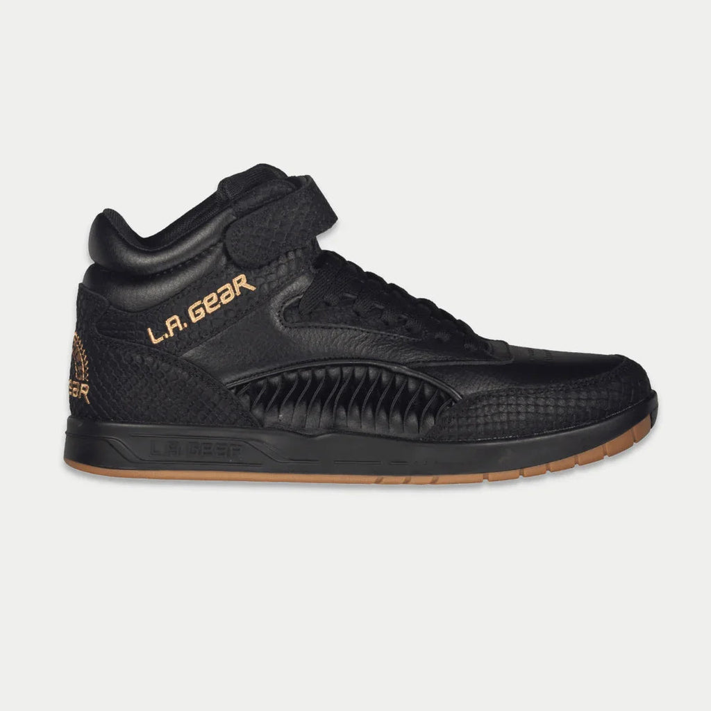 LA Gear Men's Flame Retro Hightop Sneakers | Classic Black Streetwear Footwear