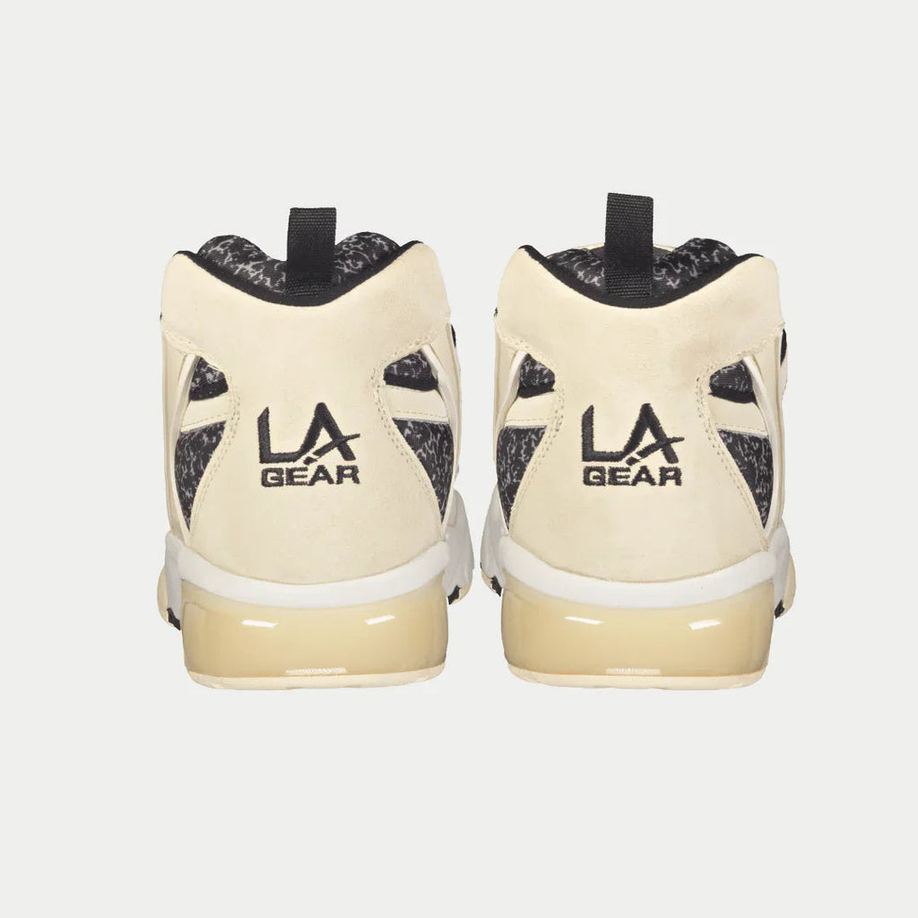 LA Gear Men's Turbo Light-Up Mid Sneakers | Off-White x Black Footwear