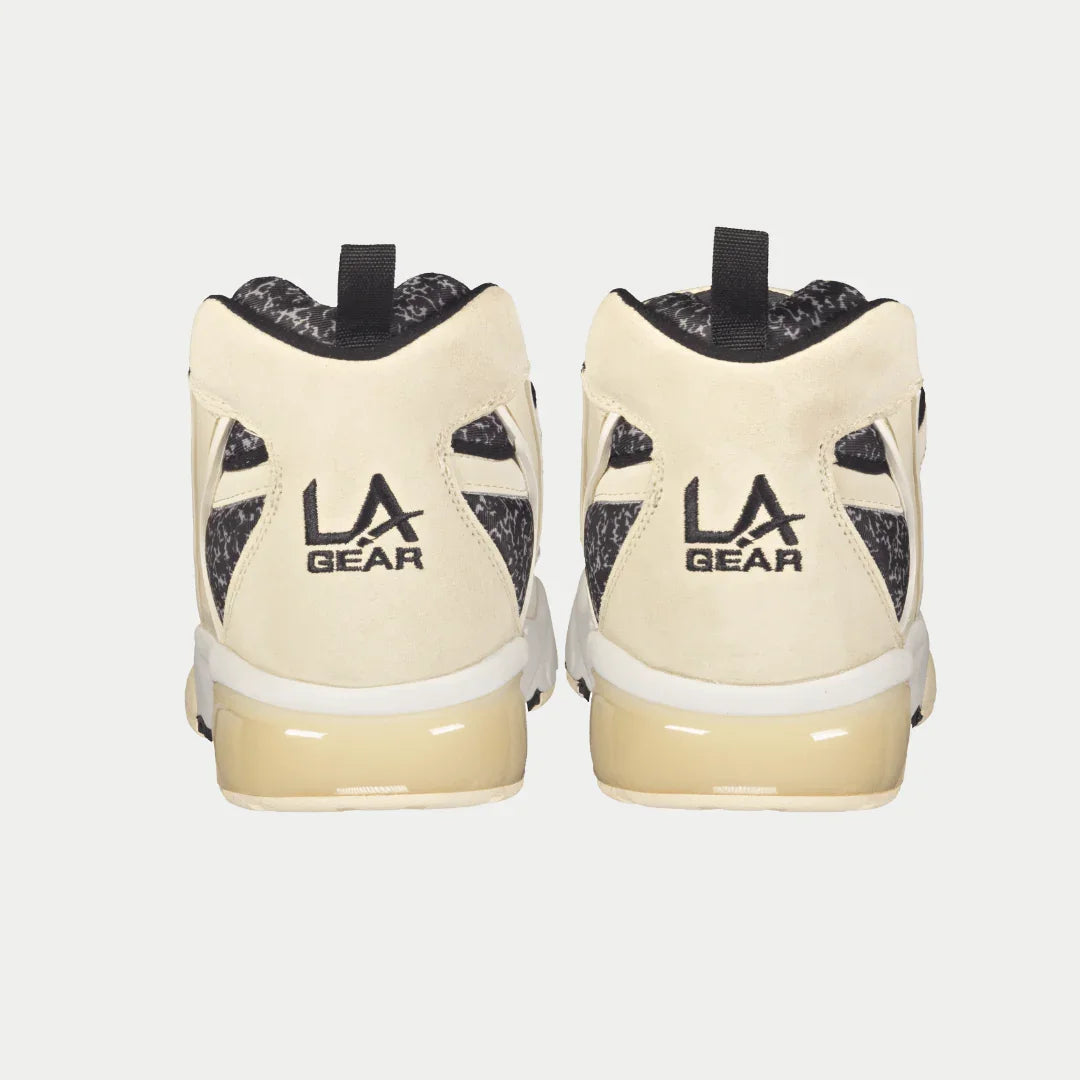 LA Gear Men's Turbo Light-Up Mid Sneakers | Off-White x Black Footwear
