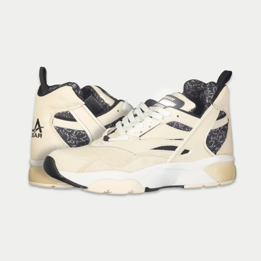 LA Gear Men's Turbo Light-Up Mid Sneakers | Off-White x Black Footwear