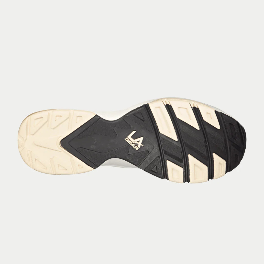 LA Gear Men's Turbo Light-Up Mid Sneakers | Off-White x Black Footwear