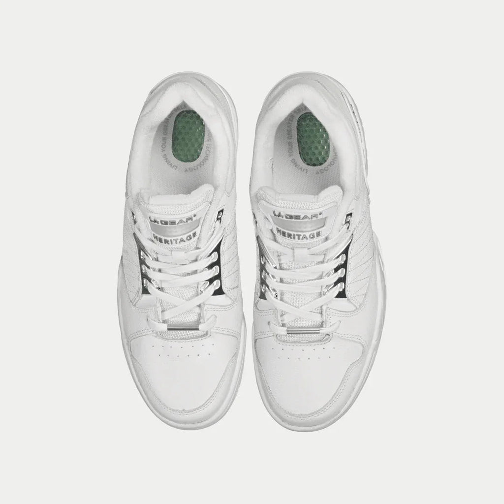 LA Gear Women's Boardwalk Lowtop Sneakers | Classic White Leather Footwear