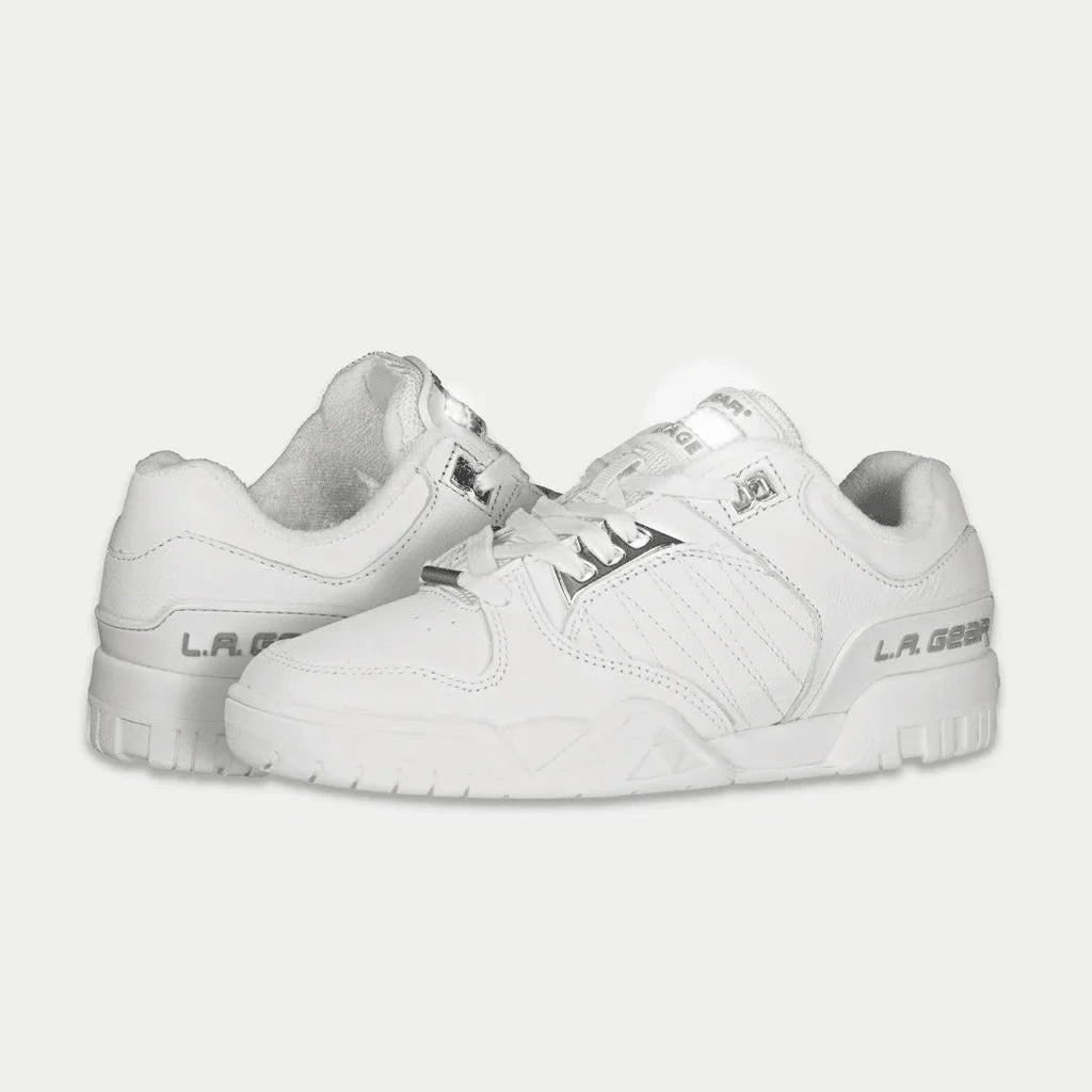 LA Gear Women's Boardwalk Lowtop Sneakers | Classic White Leather Footwear