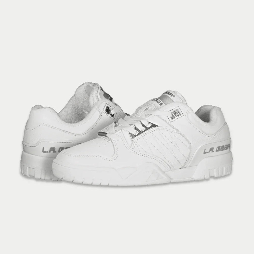 LA Gear Women's Boardwalk Lowtop Sneakers | Classic White Leather Footwear