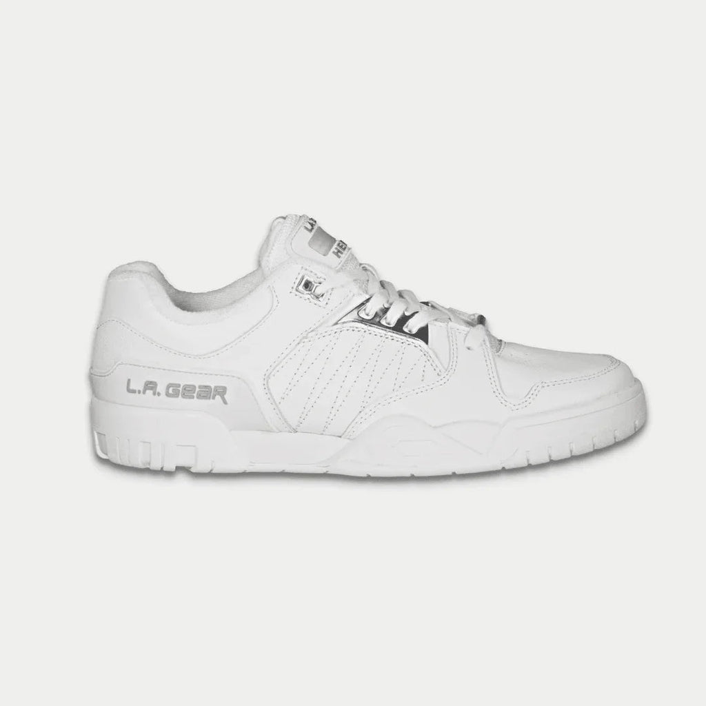LA Gear Women's Boardwalk Lowtop Sneakers | Classic White Leather Footwear