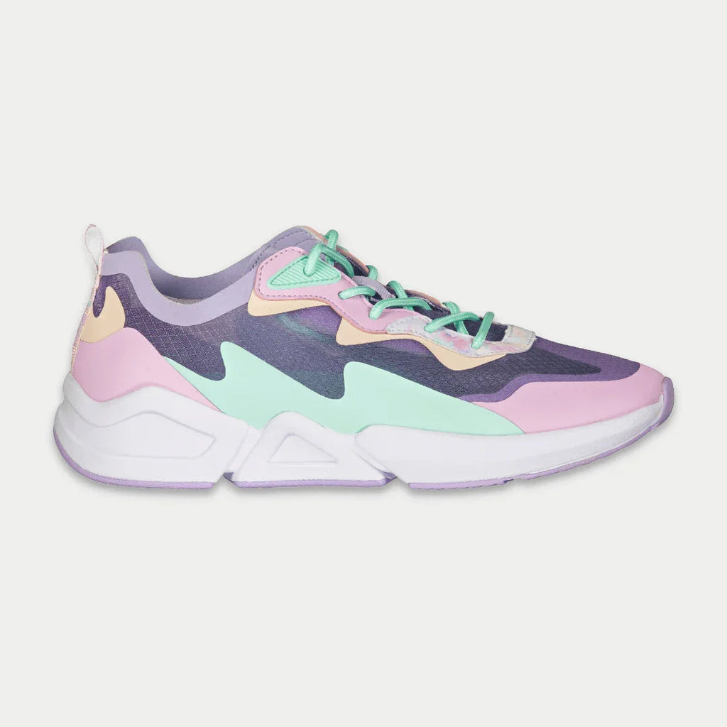 LA Gear Women's Mid-City Lowtop Sneakers | Lavender x Pink Casual Footwear