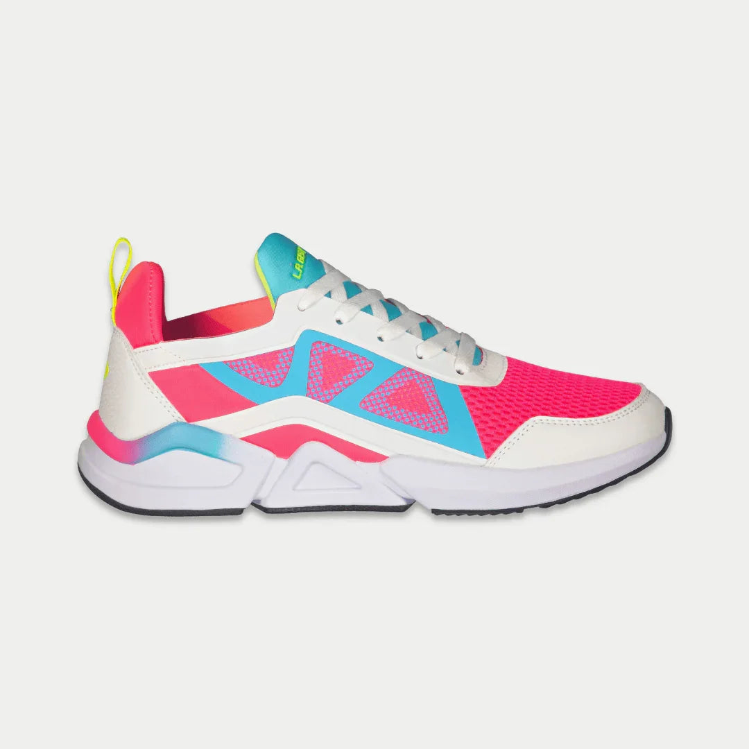 LA Gear Women's Tarzana Lowtop Sneakers | White x Pink Footwear