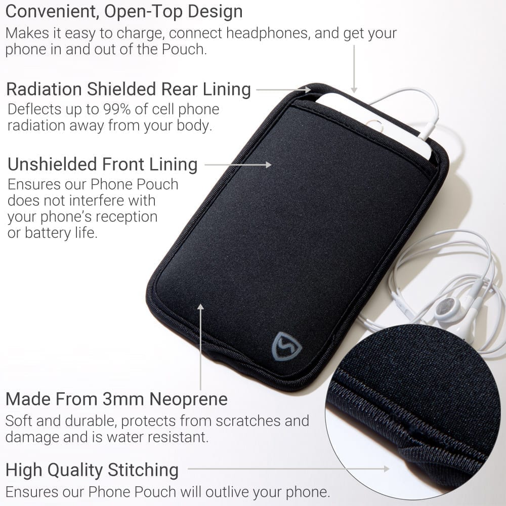 SYB Anti-Radiation Protective Phone Pouch | EMF Shielding Sleeve-Blackorvani