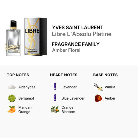 Yves Saint Laurent Libre L’Absolu Platine Parfum Spray – 3.0 oz -Blackorvani